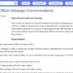 Responsable Communication Stratégique (Désarmement)
