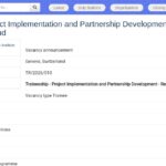 Stage en mise en œuvre de projets et développement de