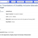 Tuteur pour cours sur la planification inclusive du handicap