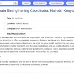 Coordinateur régional du renforcement de la chaîne