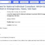 Coordinateur WASH d&rsquo;Urgence – UNICEF Vietnam