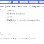 Assistant(e) Administratif(ve) – UNESCO Bagdad