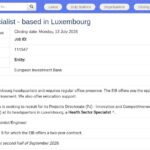 Spécialiste Santé – Banque Européenne d&rsquo;Investissement
