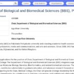 Responsable du Département de Sciences Biologiques et
