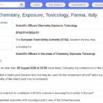 Scientific Officers – Chimie, Exposition, Toxicologie –