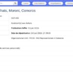 Assistant(e) aux Achats – FAO Comores