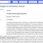 Pneumologue & Réanimateur Consultant – Hôpital Aga Khan