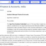 Assistant Manager Finance & Comptabilité – Hyderabad