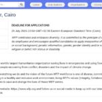 Partnerships Officer – WFP Egypt, Cairo