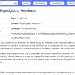 Assistant RH – Projet Humanitaire – Tegucigalpa