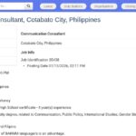 Consultant en communication – Cotabato, Philippines