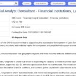 Consultant Analyste Financier – Institutions Financières,