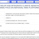 Consultant – Climate Disease Analytics & HMIS Integration