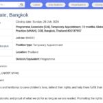 Programme Associate – Health Practice, Bangkok (Temporary)