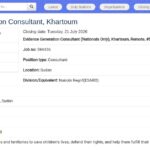 Consultant en Génération de Preuves – Khartoum