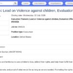 Responsable Thématique – Évaluation Violence Contre les