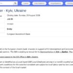 Banquier Agent Local – EIB à Kiev