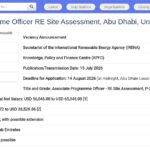 Associate Programme Officer – Évaluation de sites ENR