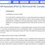 Administratif et RH Associé(e) – UNU-INWEH, Richmond Hill
