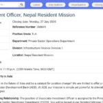 Chargé d&rsquo;investissement associé – Mission Népal