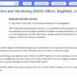Responsable RAM – Données et Analyse Humanitaire (Irak)