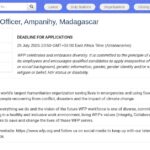 Responsable des Politiques Programme – WFP Madagascar