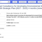 Consultant·e en politique de santé environnementale (à
