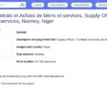 Supply Officer – Contrats et Achats (Niamey)