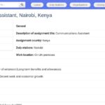 Assistant(e) Communication – Nairobi, Kenya