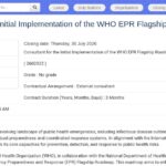 Consultant – Mise en œuvre du plan directeur EPR (WHO,