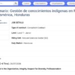 Coordinateur logistique – Séminaire savoirs autochtones et