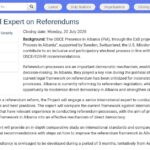 Senior International Referendum Expert – Reform &