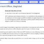 Economic Empowerment Officer – Social Protection, Iraq