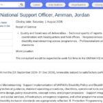 National Disability Inclusion Support Officer – UNRWA Amman