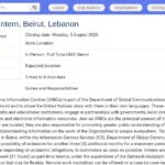 Stagiaire en information publique – Beyrouth