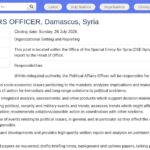 Chargé des affaires politiques – Syrie, Damas