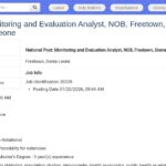 Analyste en suivi et évaluation – UNFPA Sierra Leone