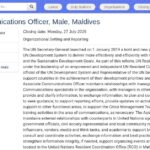 Chargé de communication associé – ONU Maldives