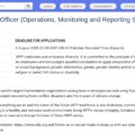 Programme Policy Officer – Monitoring, Evaluation &