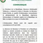Algérie et Mali rétablissent leurs relations diplomatiques