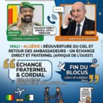 Mali et Algérie rouvrent leurs espaces aériens et rappellent leurs ambassadeurs