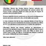 Mali : frappes des FAMa à Anéfis contre des groupes armés