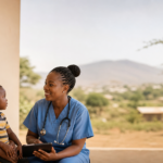 Actualité OMS — Région africaine : illustration éditoriale liée à OMS Région Afrique : « Building a Healthier Africa, Together » — manifeste pour la transformation (juillet 2025)