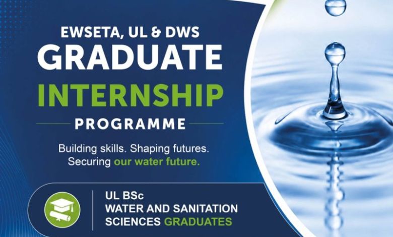 Graduate Internship Programme 2026 – EWSETA UL DWS