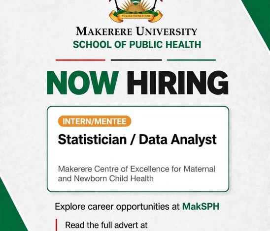 Stage Statisticien Data Analyst Makerere University 2026