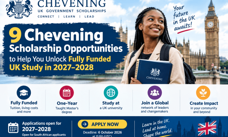 Bourses d’études Chevening 2027-2028 au Royaume-Uni