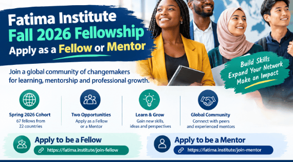 Bourse & Mentorat Fatima Institute : Cohorte Automne 2026