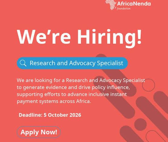 Research and Advocacy Specialist – AfricaNenda Foundation