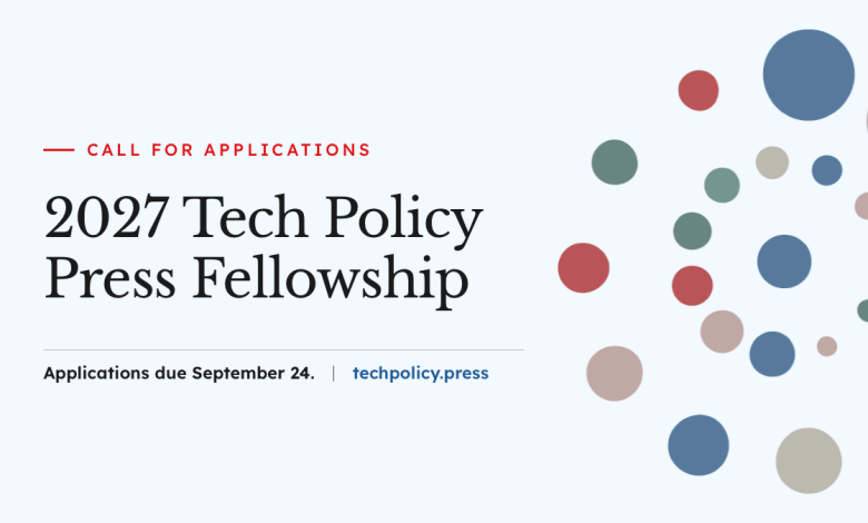 Bourse Tech Policy Press 2027 (10 000 $ – Télétravail)