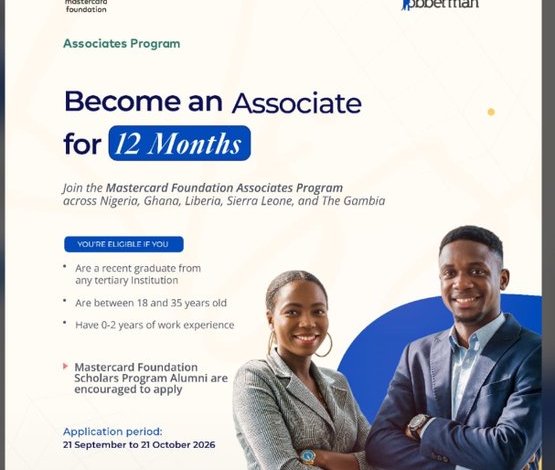 Mastercard Foundation Associates Program 2026